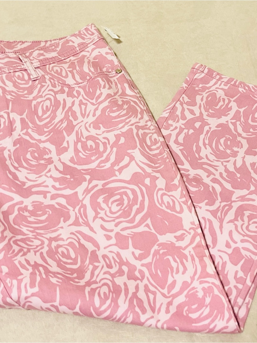 Lee Natural Fit Women’s Size 12 Medium Purple & Ivory Floral Jeans NWT - Picture 6 of 12